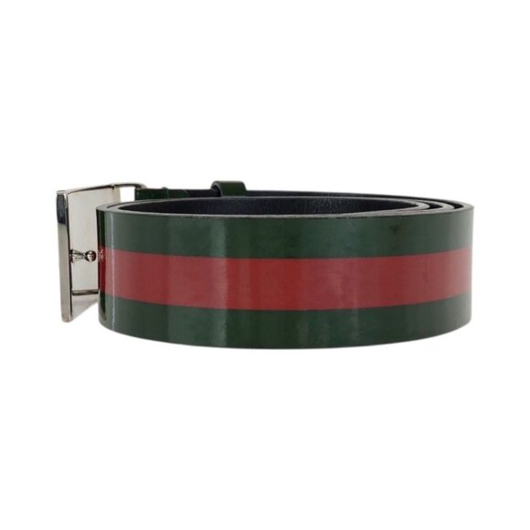 Gucci Sherry GG Pattern Leather Green Red main image 4
